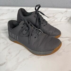 Nobull SF Trainer Low Shoes Sneakers SuperFabric Gray Gum Gym Men 6.5 WMN 8
